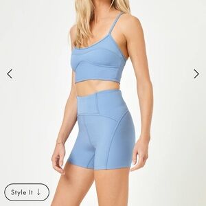l*space Revel Biker shorts and sports bra
